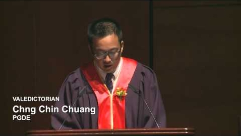 Thumbnail for entry Teachers' Investiture Ceremony January 2016 --Valedictorian Speech (Jonathan Chng)