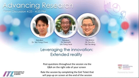 Thumbnail for entry Panel Discussion 3.1: Leveraging the innovation: Extended reality