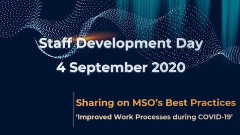 Thumbnail for entry SDD 2020  - MSO Sharing